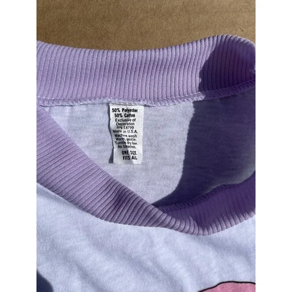 Vintage 80s Women's Night Shirt Bear-A-Jacques-A Sleep Shirt - Picture 3 of 3